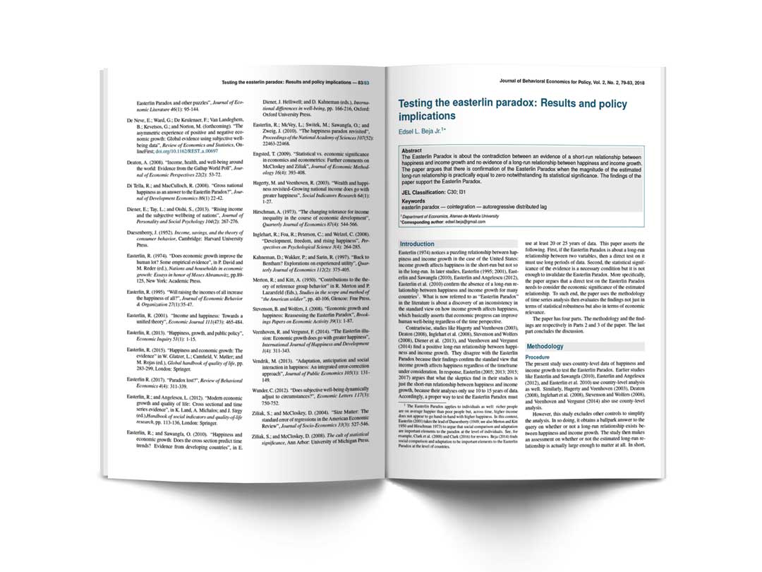 Proyecto Journal of Behavioral Economics for Policy (JBEP)  | El alambre